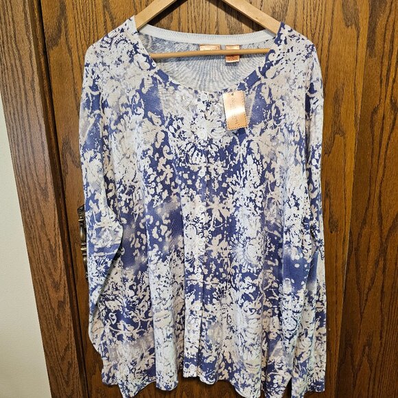 Northcrest Womens PLUS 4X Button Down Sweater NWT - Picture 1 of 6